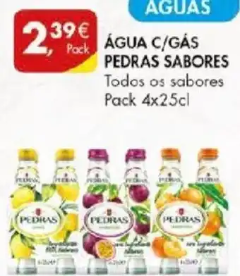 Pingo Doce ÁGUA C/GÁS PEDRAS SABORES Todos os sabores Pack 4x25cl promoção
