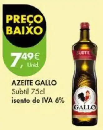Pingo Doce AZEITE GALLO Subtil 75cl promoção
