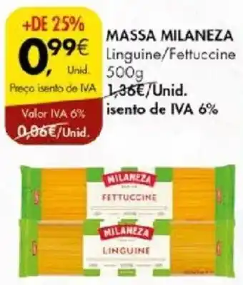 Pingo Doce MASSA MILANEZA 500g promoção