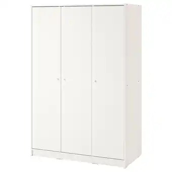 Kleppstad roupeiro c/3 portas, branco, 117x176 cm