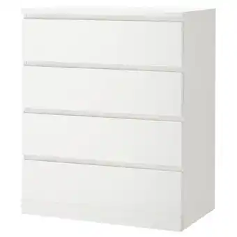 IKEA Malm cómoda c/4 gavetas, branco, 80x100 cm promoção