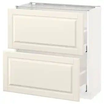 IKEA Metod armário baixo c/2gavetas, branco/bodbyn branco-bege, 80x37 cm promoção