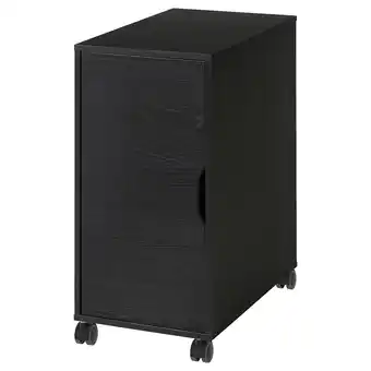 IKEA Alex módulo arrumação c/rodízios, pret-cast/preto, 36x76 cm promoção
