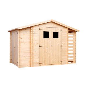 Brico Depôt Galpão de jardim 5,41 m² - h218 x 328 x 206 cm - timbela m389 + m389g promoção