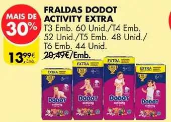 Pingo Doce FRALDAS DODOT MAIS DE ACTIVITY EXTRA promoção
