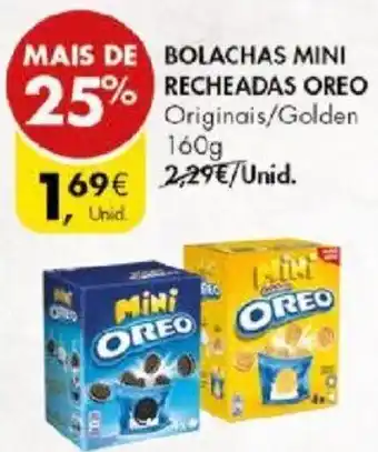 Pingo Doce BOLACHAS MINI RECHEADAS OREO 160g promoção