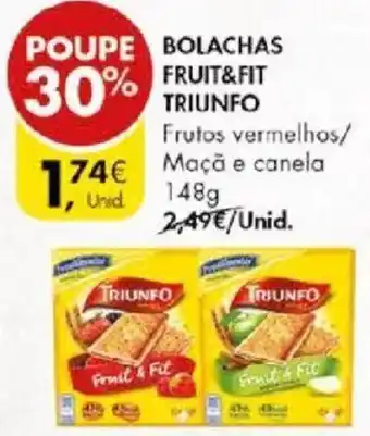 Pingo Doce BOLACHAS FRUIT&FIT TRIUNFO 148g promoção