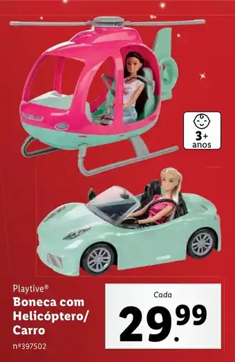 Lidl Playtive Boneca com Helicóptero/ Carro promoção