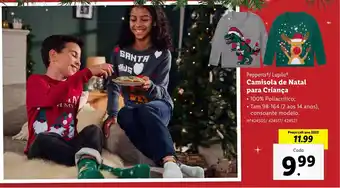 Lidl PeppertsⓇ/ LupiluⓇ Camisola de Natal para Criança promoção