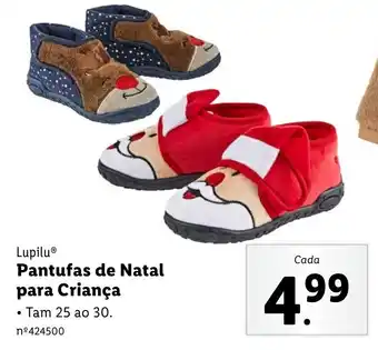 Lidl Lupilu Pantufas de Natal para Criança promoção