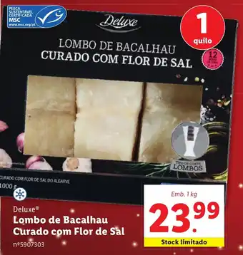 Lidl Deluxe Lombo de Bacalhau Curado com Flor de Sal Emb. 1 kg promoção