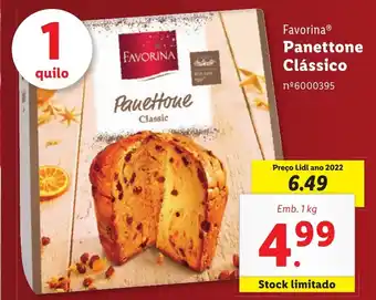 Lidl Favorina Panettone Clássico Emb. 1 kg promoção
