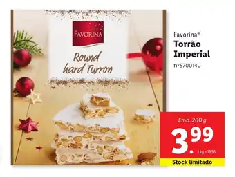 Lidl Favorina Torrão Imperial Emb. 200 g promoção