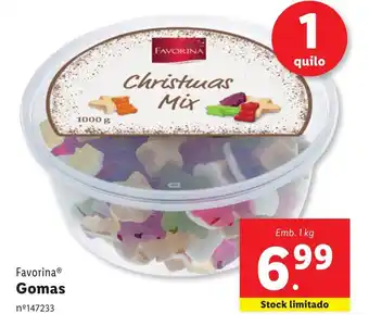 Lidl Favorina Gomas Emb. 1 kg promoção