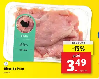 Lidl Bifes de Peru Emb. 500 g promoção