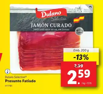 Lidl Dulano Selection Presunto Fatiado Emb. 200 g promoção