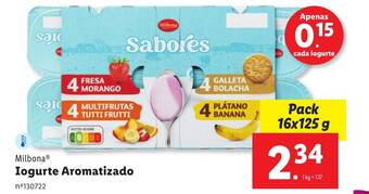 Lidl Milbona Iogurte Aromatizado promoção