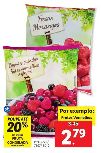 Lidl FRUTA CONGELADA promoção