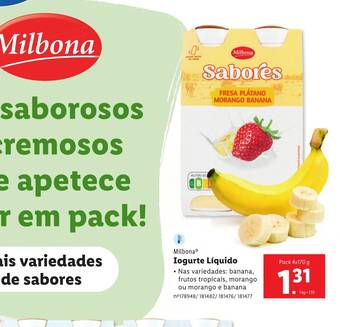 Lidl Milbona Iogurte Líquido p promoção