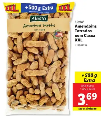 Lidl Alesto Amendoins torrados com casca XXL promoção