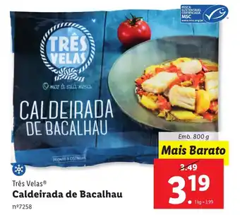 Lidl Três Velas Caldeirada de Bacalhau Emb. 800 g promoção