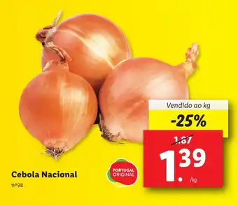 Lidl Cebola Nacional Vendido ao kg promoção