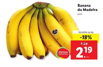 Lidl Banana da Madeira Vendido ao kg promoção