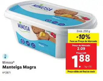Lidl Mimosa Manteiga Magra Emb. 250 g promoção