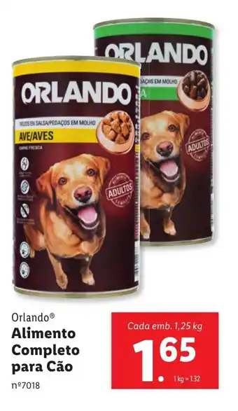 Lidl Orlando Alimento Completo para Cão Cada emb. 1,25 kg promoção