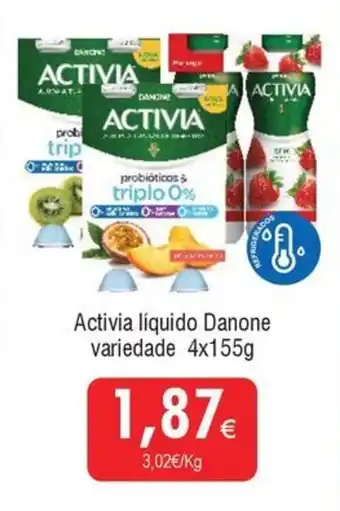 Activia líquido Danone variedade 4x155g