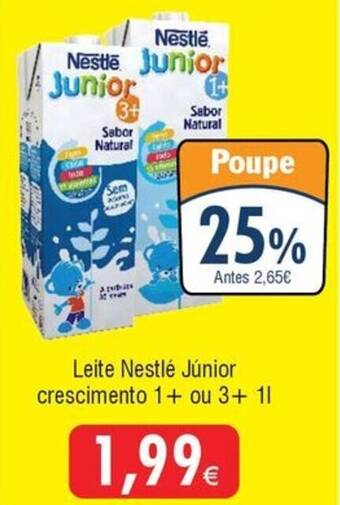 Froiz Leite Nestlé Júnior crescimento 1+ ou 3+ 1L promoção