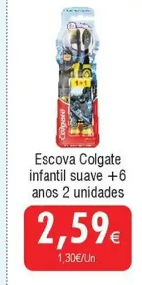Froiz Escova Colgate infantil suave +6 anos 2 unidades promoção