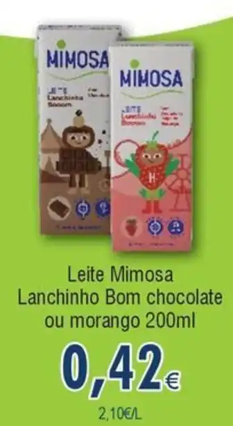 Froiz Leite Mimosa Lanchinho Bom chocolate ou morango 200ml promoção