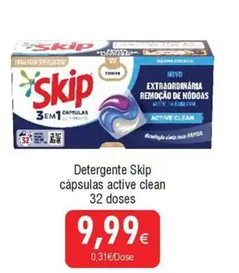 Froiz Detergente Skip cápsulas active clean 32 doses promoção