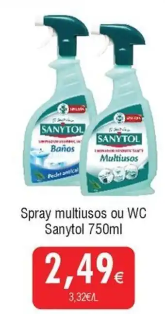 Froiz Spray multiusos ou WC Sanytol 750ml promoção