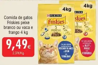 Comida de gatos Friskies peixe branco ou vaca e frango 4 kg