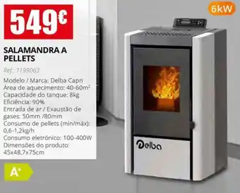 OvarMat SALAMANDRA A PELLETS 6kW promoção