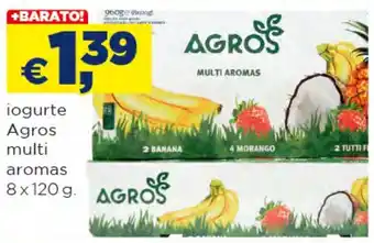 Bolama Iogurte Agros multi aromas 8x120g promoção