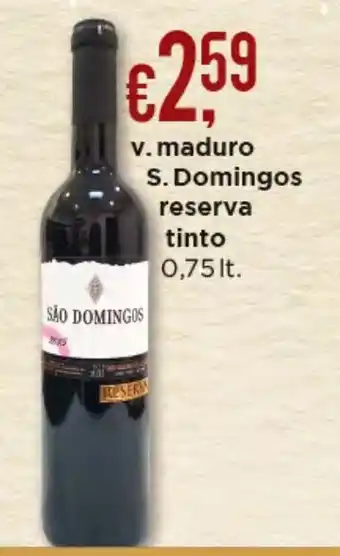 Bolama V. maduro S. Domingos reserva tinto 0.75lt promoção