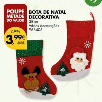 Pingo Doce BOTA DE NATAL DECORATIVA 38cm promoção