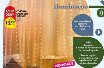 Pingo Doce Cortina c/ luz Led Smukee 3x3m promoção