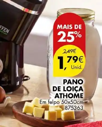 Pingo Doce PANO DE LOIÇA ATHOME Em felpo 50x50cm 875363 promoção
