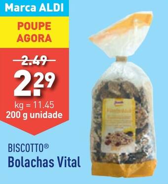 ALDI BISCOTTO Bolachas Vital 200g unidade promoção