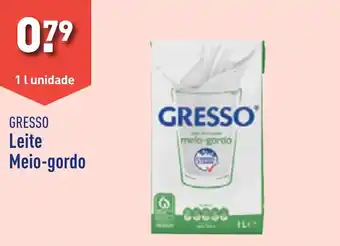 ALDI GRESSO Leite Meio-gordo 1 l unidade promoção