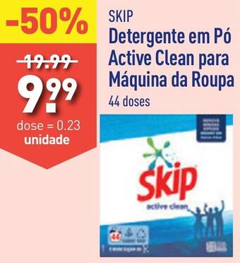 ALDI SKIP Detergente em Pó Active Clean para Máquina da Roupa 44 doses promoção
