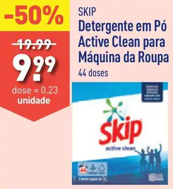 ALDI SKIP Detergente em Pó Active Clean para Máquina da Roupa 44 doses promoção