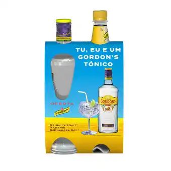 Continente Gin gordon's com oferta água tónica schweppes promoção