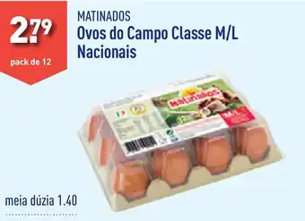 ALDI MATINADOS Ovos do Campo Classe M/L Nacionais pack de 12 promoção