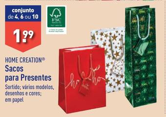 ALDI HOME CREATION Sacos para Presentes promoção
