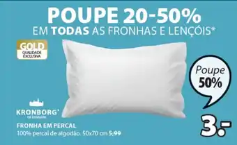 JYSK Kronborg Fronha Em Percal promoção